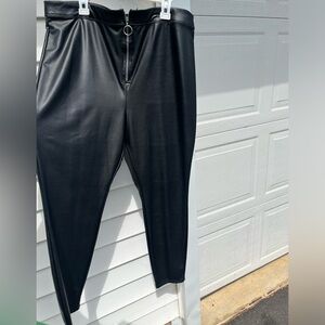 fake leather pants leggings